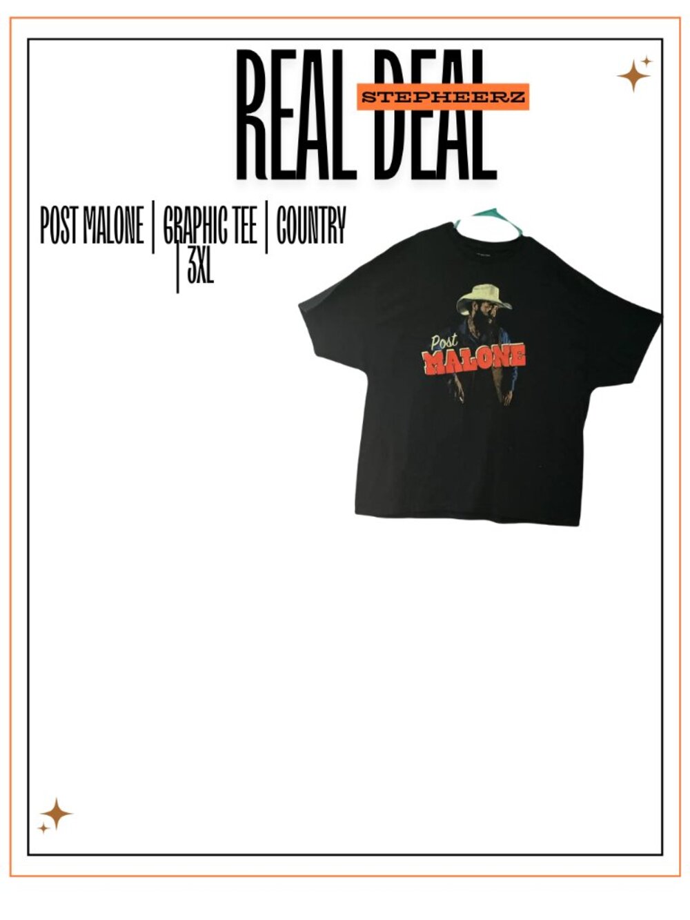 Post Malone | Graphic Tee | Country | 3XL